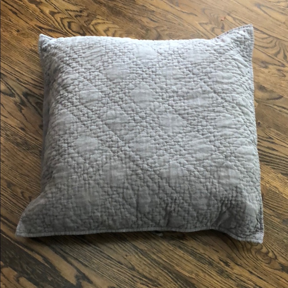 3x Stonewashed Belgian Linen Diamond-Stitch. Euro.